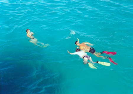 Handicapped red sea diving