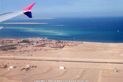 Grand Hotel Hurghada-Approaching Hurghada Airport