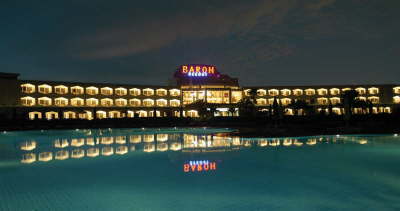 baron Resort Sharm-Reflected Hotel Lights
