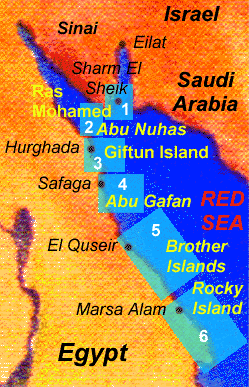 Maps of Egypt - red sea-dive-map